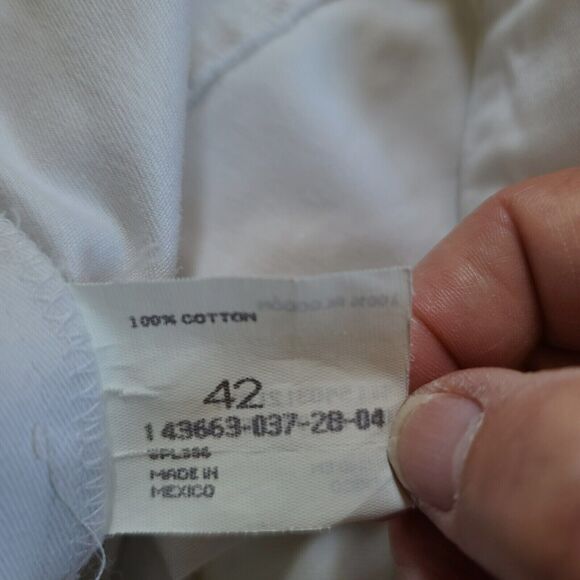 Haggar Mens Shorts Light Beige Size 42 100% Cotton Button Zip Closure Pockets - Picture 3 of 12